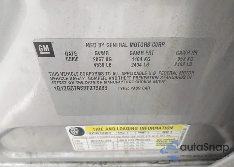 2008 Chevrolet Malibu Ls z USA, uszkodzony, nr VIN 1G1ZG57N68F275083